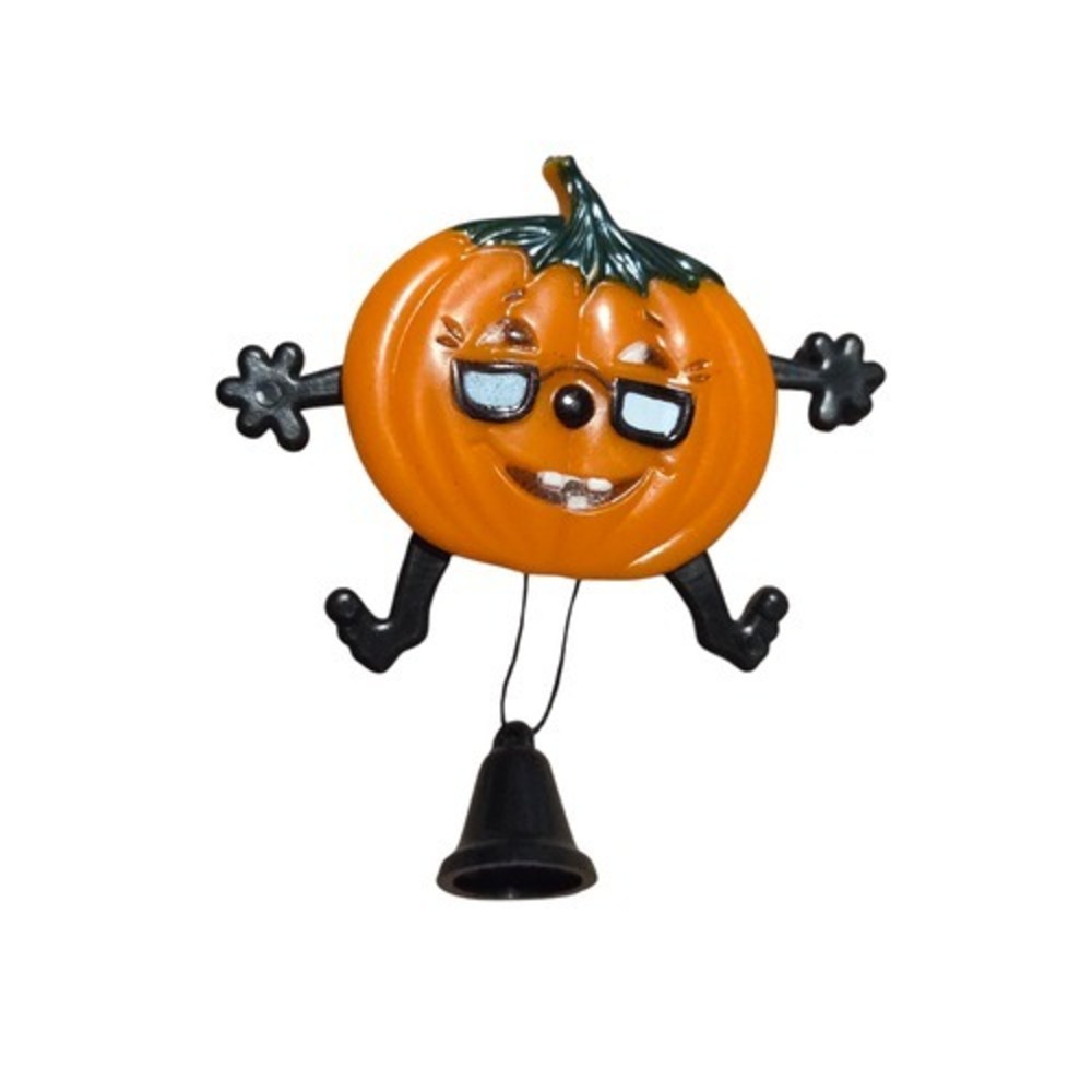 1976 Creative Creations Halloween Pumpkin Action Pin On 3.5" Pull String Pin